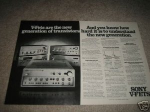 Sony V-FET Amplifier Ad from 1977,TA-4650,5650,8550