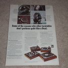 Dual 1229,1218,1216,1214 Turntable Ad,1970,1 pg,Article