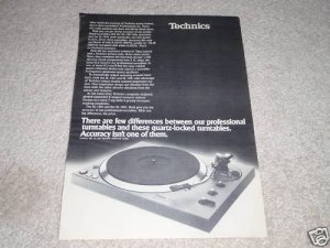 Technics SL-1301,1401 Turntable Ad, 1978, very rare!