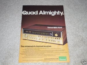 Sansui QRX-7001 Receiver Ad,1975,color, Nice!