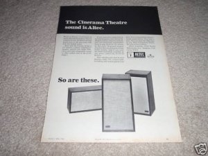 Altec Corona Speaker Ad from 1969, very rare!