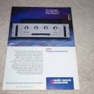 Audio Research SP9 Preamp Ad,2 sides, Specs,Article