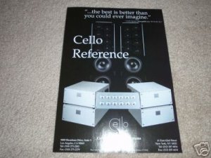 Cello Power Amps and Speaker Ad from 1996,RARE!