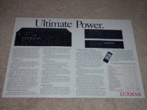 Luxman 4 pg Ad, 1984, R-117,113,117, specs, Articles