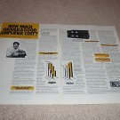 Carver TFM-45,TFM-15 2 page article/Ad fr 1991,RARE!