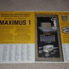 Maximus 3, 2 1 Speaker Ad, 1964, Specs,Articles, Inside