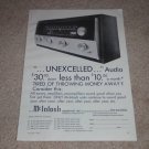 McIntosh MR 67 Tube Tuner Ad, 1965, 1 pg, Rare Tuner Ad