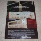 Denon PRA-6000,POA-8000 Amp, PMA-750 Receiver Ad,1982