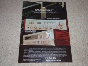 Denon PRA-6000,POA-8000 Amp, PMA-750 Receiver Ad,1982