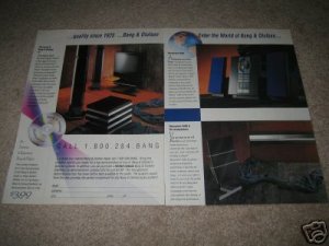 Bang & Olufsen Ad from 1992, Brochure 3 pages