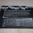 Nakamichi ZX-7 Ad, Rare Cassette Ad, 1982,Article,6"x9"