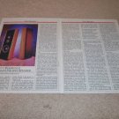 Infinity Kappa 8 Speaker Review,1987,2 pgs,Full Test