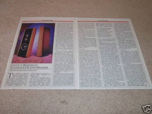 Infinity Kappa 8 Speaker Review,1987,2 pgs,Full Test