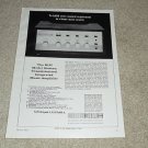 KLH Model 16 Amplifier Ad, 1964, Specs, Article,1 pg