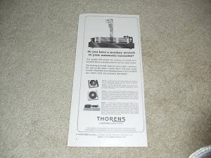 Thorens TD-224,135,124 Turntable Ad, 1964, Features
