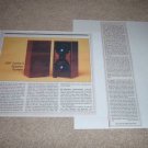 KEF Carina II Speaker Review, 1982, 2 pgs, Full Test