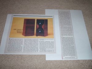 KEF Carina II Speaker Review, 1982, 2 pgs, Full Test