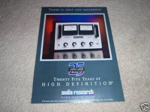Audio Research VT150se TUBE Amplifier Ad from 1995
