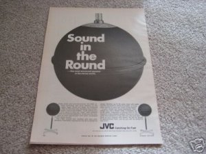 JVC Round Speakers Ad 5303, RARE!, unique speakers!