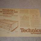 Technics Ad,1973, INTRODUCING Technics...Rare 1st Ad!