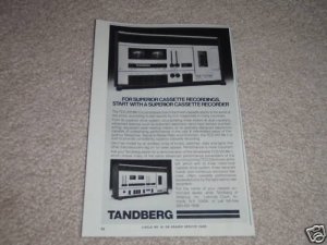 Tandberg TCD 310 Mk II Cassette Ad, 1979,Article, 6"x9"