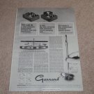 Garrard Ad, 1965, Lab 80 Transcription Turntable,info