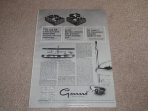 Garrard Ad, 1965, Lab 80 Transcription Turntable,info