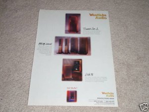 Westlake Audio SM-1,BBSM,Lc6.75 Speakers Ad, 1997, RARE