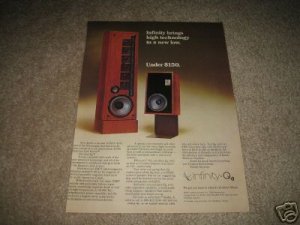 Infinity Qa Speaker Ad from 1977,color,nice!