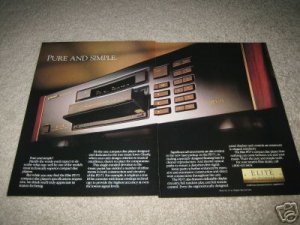 Pioneer Elite CD Player AD from 1989,PD-71,2 pages!