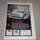 V-M Fidelis 560 Turntable Ad,1954 Rare Record Player Ad