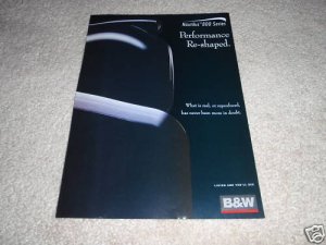 B&W Nautilus 800 Series Speaker Ad from 1998, sleek!