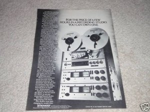 Pioneer RT-2044 Pro Open-Reel Deck Ad,Very Rare! mint