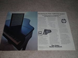 Fisher Auditorium Speaker Ad,1974,Article,Specs, RARE!