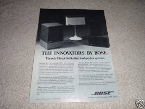 Bose 901, 501, 301 Innovators Speaker AD from 1975