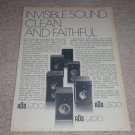 A/D/S Speaker Ad,L700,500,400, 2 way Spr Ad,1975,RARE!
