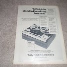 Tandberg 6000x Ad from 1970, open reel