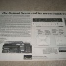 Sansui Seven Receiver AD from 1972,2 pgs,specs,RARE!