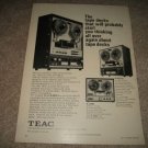 Teac A-6010,A1200,A-4010S Open Reel Ad from 1968,NICE!