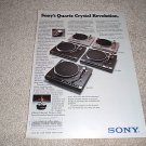 Sony Turntable Ad 1978,PSx20,50,70,60,40 1 page, color