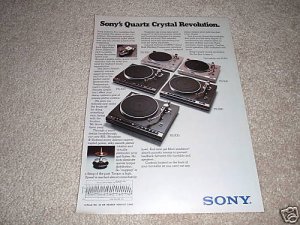 Sony Turntable Ad 1978,PSx20,50,70,60,40 1 page, color