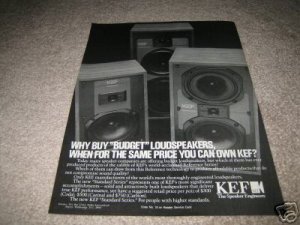 KEF Coda,Carina,Carlton Speaker Ad from 1983