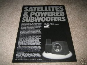 M&K Ad from 1990, Subwoofer and Satellite System