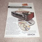 Denon DRM-700 3 head Tape Deck Ad from 1990