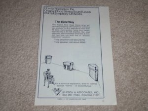 Klipsch Belle,Klipschorn Ad,1972,Article,6"x9", Rare Ad