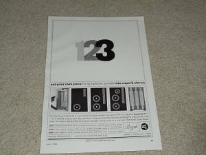 Bozak B-4000 Speaker Ad, 1964, Specs, Nice 1 pg