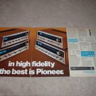 Pioneer 4 pg Receiver Ad, 1974,SX-828,727,626,525,specs