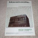 Vector Research VRX 9500 Receiver,VCX 800 Cassette Ad