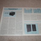 Adcom GFA-1 Cube Amplifier Review,1980,2 pgs,Full Test!