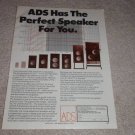 A/D/S AD, 1978, 910 BA, 200, Entire Line, Article, RARE